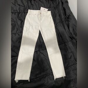 7 For All Mankind White Skinny Jeans